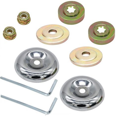 8 piezas de repuesto para desbrozadoras, kit universal de tuercas para cabezal de desbrozadora, kit de fijación de tuercas de cuchilla, para desbrozadoras y cortacéspedes. (1/4)