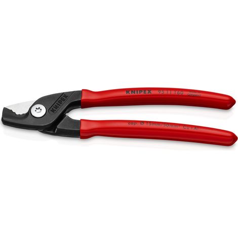 KNIPEX 95 11 160 StepCut® Coupe-câbles gainées en plastique brunie 160 mm