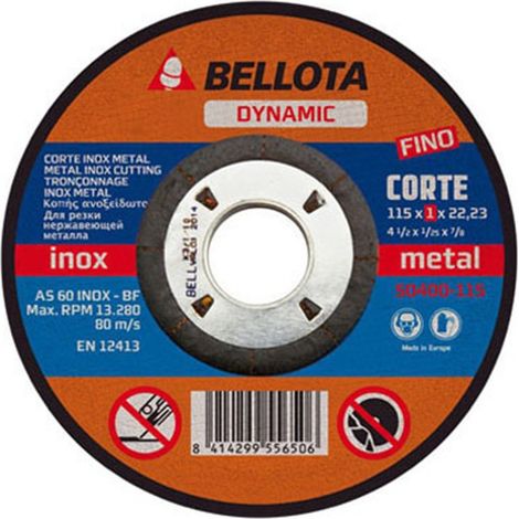 Disco da taglio in acciaio inox 115x1mm dinamico 50400 bellota