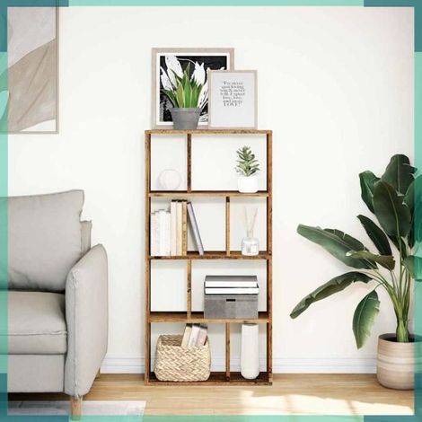 Bibliothèque - 858154 - vieux bois - 60 x 20 x 120,5 cm - Capacité 80 kg (1/5)