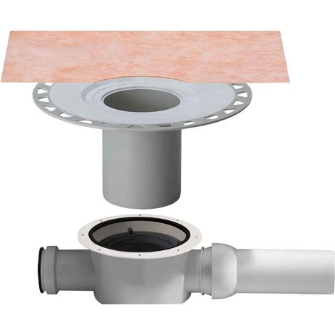 Schluter – Bonde de douche Kerdi-Drain-Base Ø 50mm – Sortie verticale sans grille – Débit 0.6L/S – Bavette d’étanchéité incluse (1/5)
