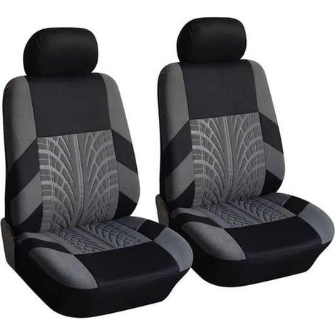 Housses de siège auto universelles - Housses 2+1 - Protègent l'intérieur de la voiture - Tissu polyester imperméable - Taille unique - Gris (1/5)