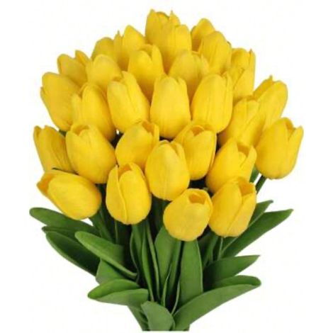 Ensemble de 10 tulipes artificielles : pour décorer cuisine, salon, chambre, salle de bain, fêtes, restaurants, cadeau parfait pour la Saint-Valentin (1/5)
