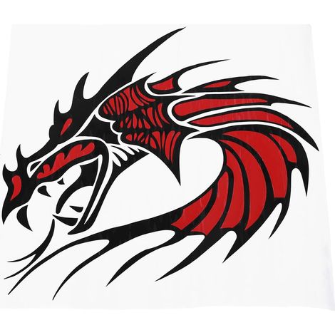 and Red Dragon Car Decals Decorative Stickers for Car Body