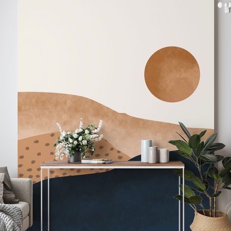 Papier peint panoramique - Paysage Boho - 170 cm x 255 cm (1/4)