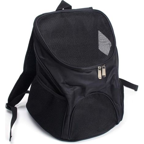 Sac de transport pour chien noir 45 x 36 x 31 cm, sac à dos pour chien, sac à dos de transport pour animaux jusqu'à 3 kg, idéal pour les voyages, la randonnée et le camping. (1/5)
