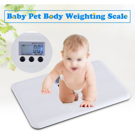 Balance numérique LCD avec fonction tare, alarme de batterie faible et verrouillage, idéale pour la maison, les animaux de compagnie et les bébés. (1/5)