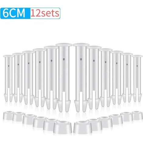 Accessoires de piscine (6 cm, 12 jeux) Goupilles de jonction avec joint ABS pour pièces de piscine Intex à structure métallique ronde (1/5)