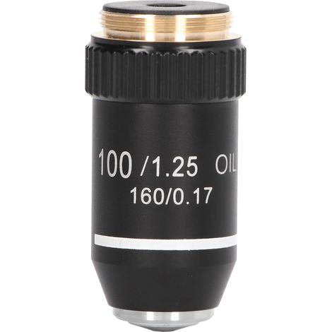 Objectif de microscope de rechange, grossissement 100x, lentille haute puissance, interface 20,2 mm (1/5)