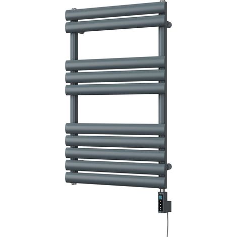 Omeara - Anthracite Electric Towel Rail H825mm x W500mm 300w Thermostatic WIFI (1/3)