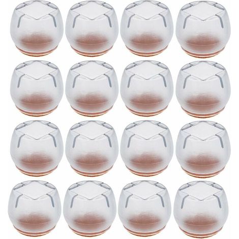 Almohadillas para muebles, 6 piezas, tapas para sillas, redondas y cuadradas, de silicona, para proteger las patas de las sillas y los arañazos de la mesa (20-25 mm).