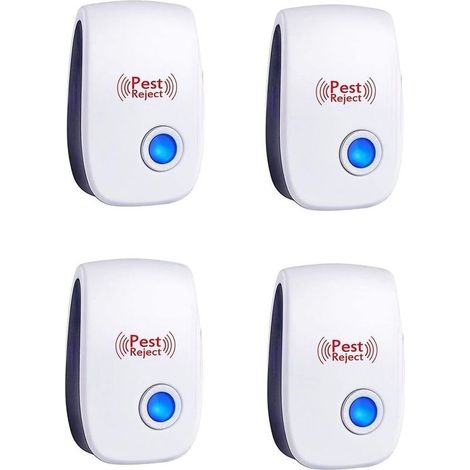 Ultrasonic electronic pest repellent – Pack of 4 effective devices against mice, rats, insects and spiders (1/5)