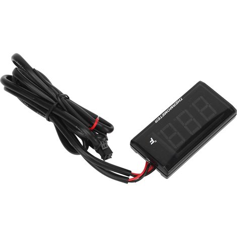Wassertemperaturanzeige für Motorräder, ultradünnes LCD-Display, ABS-Gehäuse, modifizierte Temperaturanzeige, 12 V, rot (1/5)