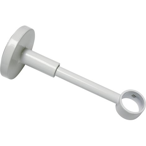 Gardinia Traeger Chicago 1-läufig geschlossen, Ø 20mm, weiß, 12 cm Gardinenstangen & Zubehör