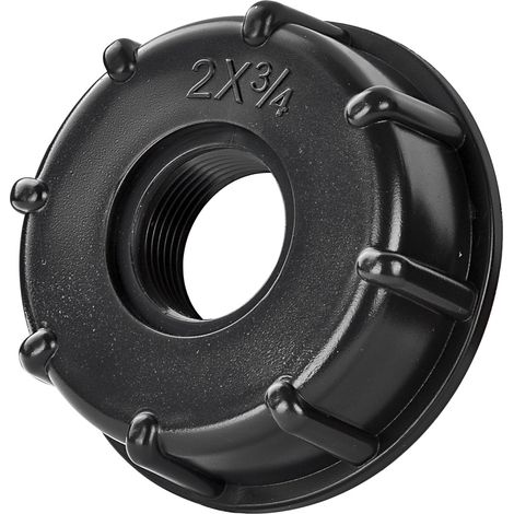 KesTek IBC Adapter Tankadapter Containeradapter 3 4 Zoll IG S60x6 Schwarz (1/2)