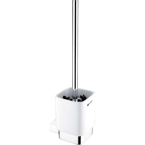 Nimco Kibo - Toilettenbürstengarnitur, Wandmontage, weiß / chrom Ki 14094KN-26