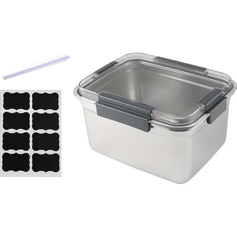 Boite a fromage pour frigo inox, boite fromage grande 23 cm inox (1/5)