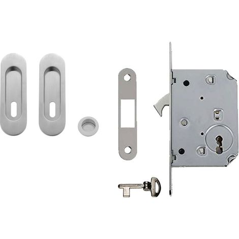 Kit per Porte Scorrevoli Mariva Finitura Cromo Satinato 85 Mm