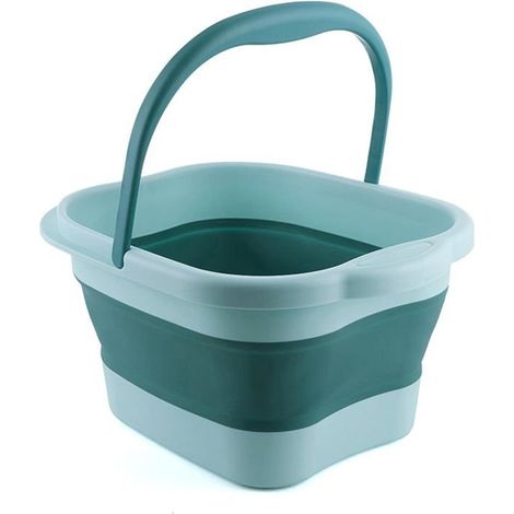 Seau de spa pliable pour les pieds, plateau de bain de pieds, pour pédicure, Vert (1/5)
