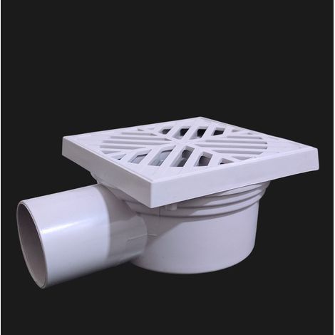 Siphon de sol anti-obstruction, étanche et anti-odeurs pour cuisine, salle de bain et balcon extérieur, en plastique ABS. (1/5)
