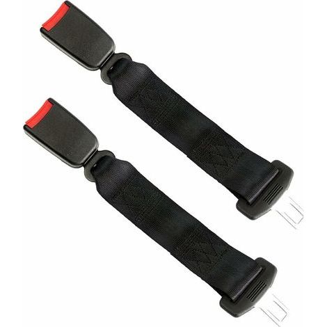 Autosicherheitsgurtverlängerung – 36 cm – Universeller Verriegelungsverschluss – Kompatibel mit Gurten von 2,1 bis 2,2 cm – 2 Stück (1/5)