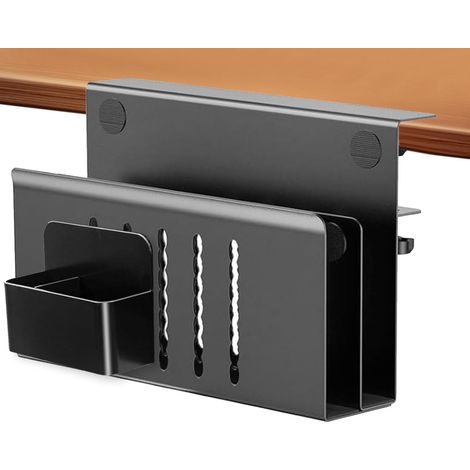 Rangement latéral de bureau à plusieurs niveaux, organisateur de bureau à pince avec porte-stylo magnétique, support pour ordinateur