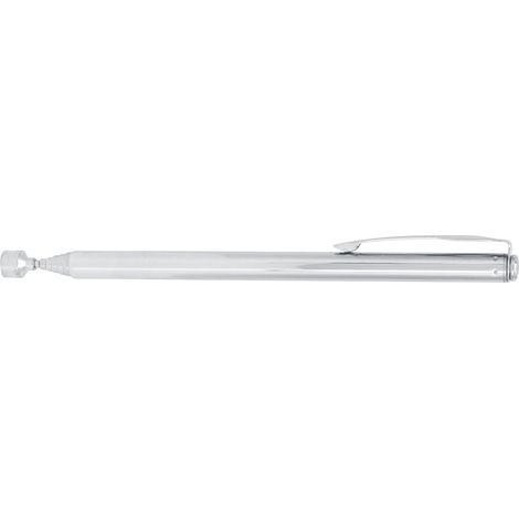 Stylo aimanté de ramassage permanent 2lb en acier inoxydable télescopique avec clip argenté (1/5)