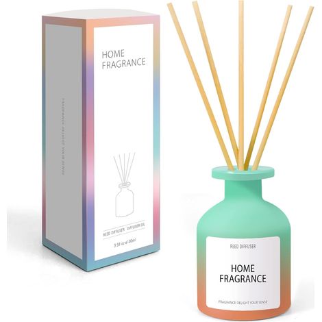 Home Fragrance Diffuser Sticks, 100 ml Summer Winds Essential Oils, 6 Diffuser Sticks, Decorative Gift in Office or Bathroom (1/5)