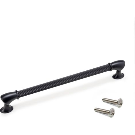 Maniglie per mobili Suez, interasse 224 mm, Verniciato nero, Alluminio 9361514 EMUCA (1/5)