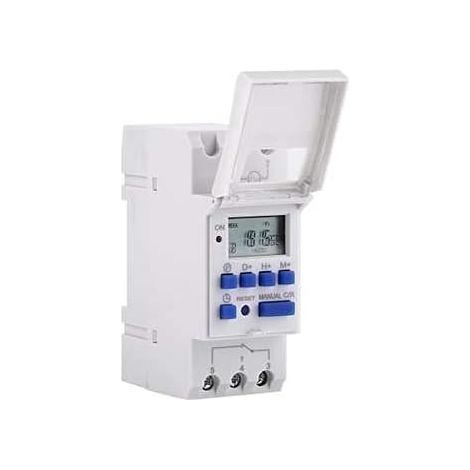 Programador horario semanal 230 V AC Blanco