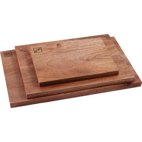 Tower Set of 3 Chopping Boards, Small, Medium, Large, Suitable for Food Preparation and Serving T847045 (1/5)