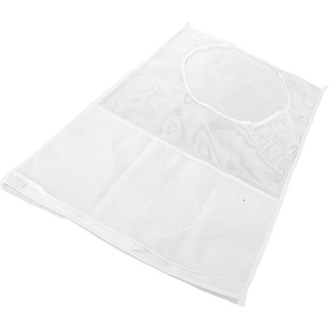 Sac de Rangement Linge Épais Blanc avec Grille, Poche Murale pour Jouets et Linge de Salle de Bain (1/5)