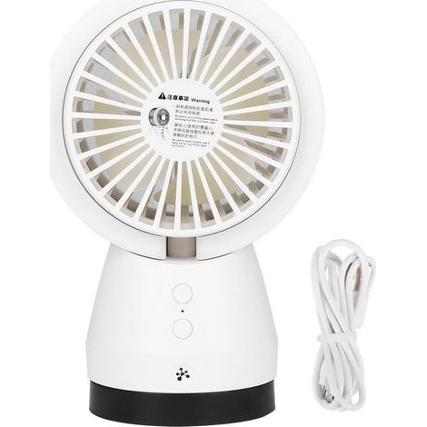 Ventilateur portable purificateur d'air à ions négatifs, avec filtre de purification intégré et alimentation USB (1/5)
