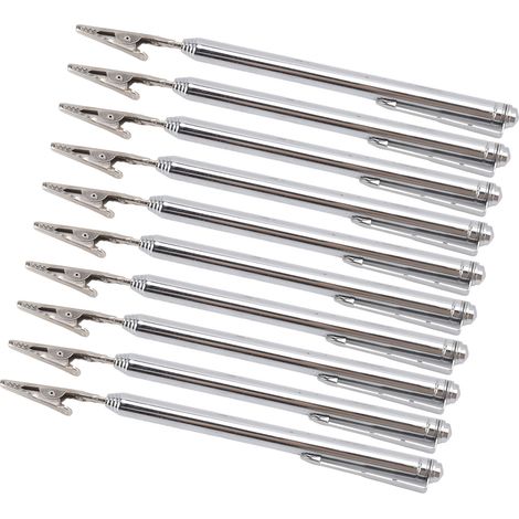 Set mit 10 Krokodilklemmen für Antennen, ausziehbares Werkzeug in Stiftform aus Edelstahl mit offenen Backen (1/5)