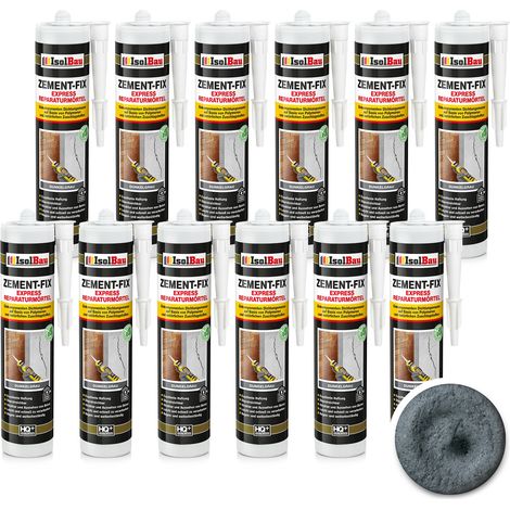 IsolBau Zement-Fix Malta Riparatrice e Sigillante Grigio Scuro 12 x 300ml (1/5)