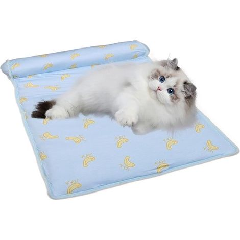 Cama refrescante para perros, colchoneta plegable y lavable, cojín de hielo transpirable de 60 x 40 cm, cojín incluido, para interior y exterior (1/5)