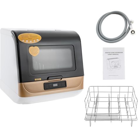 800 W Mini-Geschirrspüler 5 l Geschirrspüler-Tablet 6 Spülprogramme Tragbar