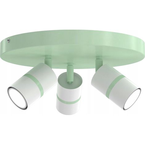 Gratis. Lámpara de techo, foco orientable Gu10, verde pastel EWILIGHT (1/4)
