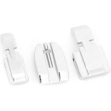 Pied presseur Invisible pour Machine à coudre, 3 pièces, en acier inoxydable, argent, pour la maison (1/5)