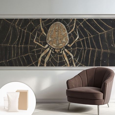Papier peint intissé à motifs décoratifs pour salon chambre et bureau Décoration murale élégante avec colle Toile d'araignée 250x104 cm (1/5)