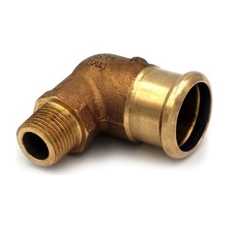 Gomito misto 90° FM filetto M ø28 x 1"M AESPRES in rame a pressare 697100028