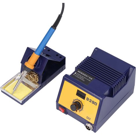 Station de soudage numérique à affichage digital, fer à souder réglable en température 90W, tension universelle 110V-220V, prise UE, outil de brasage de précision (1/5)