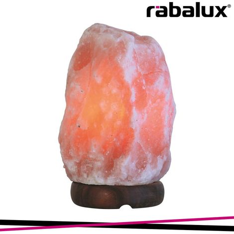Lampada da tavolo in sale rosa 25cm E14 Rabalux Rock (1/3)