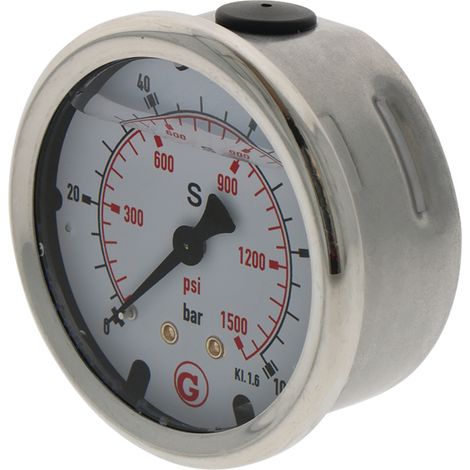 Manometro con attacco posteriore G 1/4 di pollice 100 bar 63 mm (1/3)