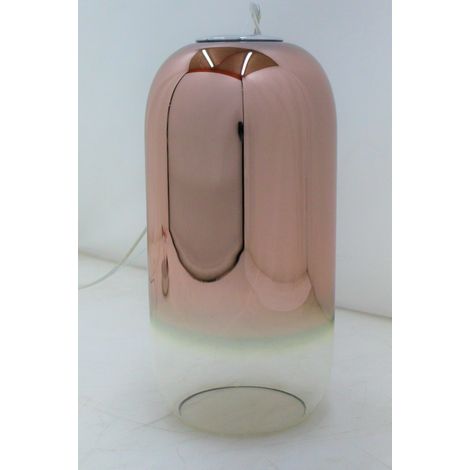 [GEBRAUCHT] Gople Glas Pendelleuchte Hängeleuchte Deckenlampe Lampe Glas Kupfer Silber E27 B-Ware (1/2)