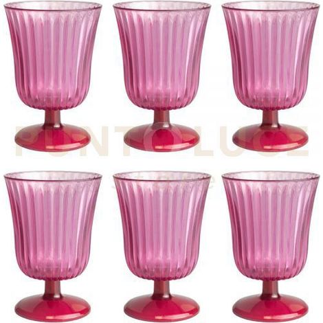 SET 6 BICCHIERI GINEVRA ROSA
