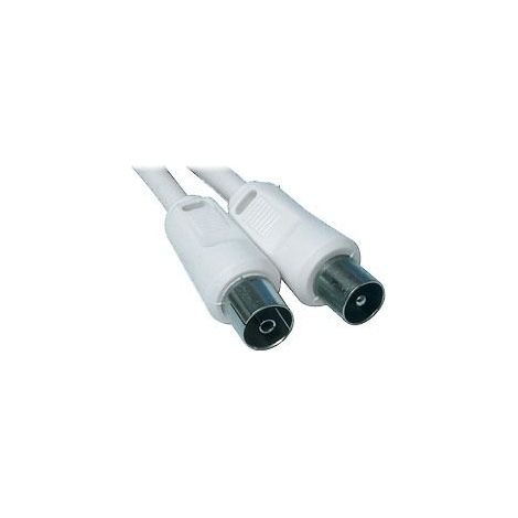 Koaxialkabel Stecker-Buchse 2,5 m Weiß 75 Ohm (1/5)
