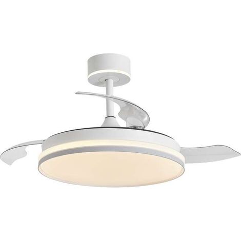 Ventilador a techo modelo Luxe 3 palas acabado blanco, 37cm(alto) 50cm(ancho) 50cm(fondo) . (1/5)