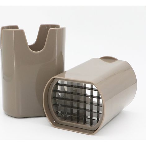 Coupe frites manuel – Coupe nette sans éclat – Dimensions compactes 13x10x8cm – Poids léger 220g-brun (1/5)