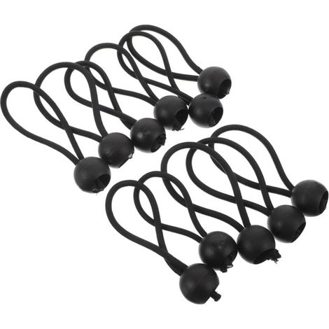 Bardusch-Lot 20 cordons élastiques boules 4mm, longueur 10cm, arrimage tentes, bâches. (1/5)